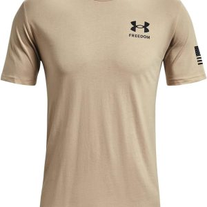 Men's Graphic Freedom Flag T-Shirt with Cotton Blend - One Size